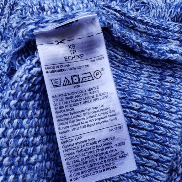 Gap Cable Knit Womens Sweater Sz XS Marled Preppy Cozy Y2K Minimal Long Sleeve - Picture 7 of 8